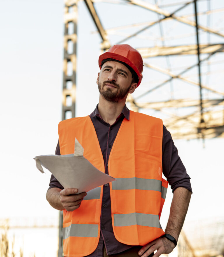 front-view-man-holding-plan